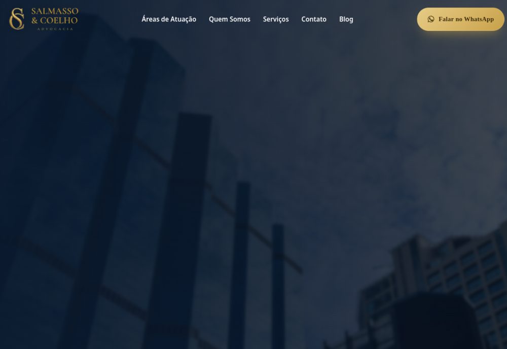 Site do escritório Salmasso & Coelho Advocacia